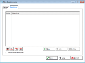 New Questionnaire Questions