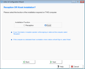 visitor id Master Configuration Wizard installation type