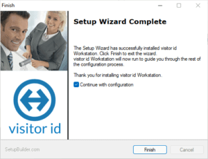 visitor id Workstation Client setup finish